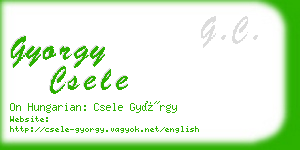 gyorgy csele business card